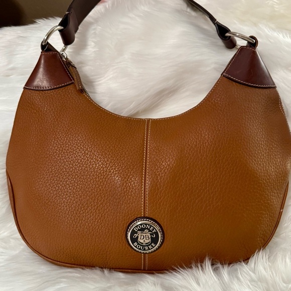 Dooney & Bourke Handbags - Dooney & Bourke Brown Leather Hobo Bag